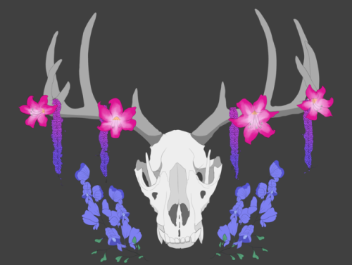 thelastpilot:Another combination prompt! The prompt was Wolf+Deer, so I combined a wolf skull with d