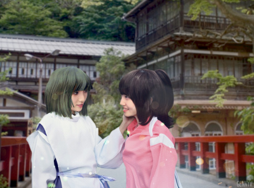 gennyvgraphics:  Spirited Away!AU Murayama Yuiri 村山彩希 &amp; Okada Nana 岡田奈々  