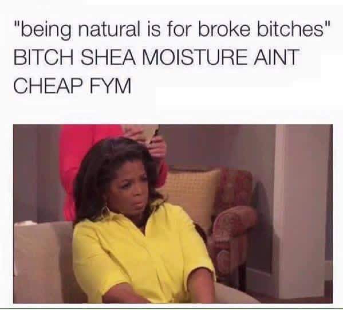 cruelladeblaque:  rudegyalchina:  Me  Bitch!! Shea moisture,  miss jessie’s, mixed