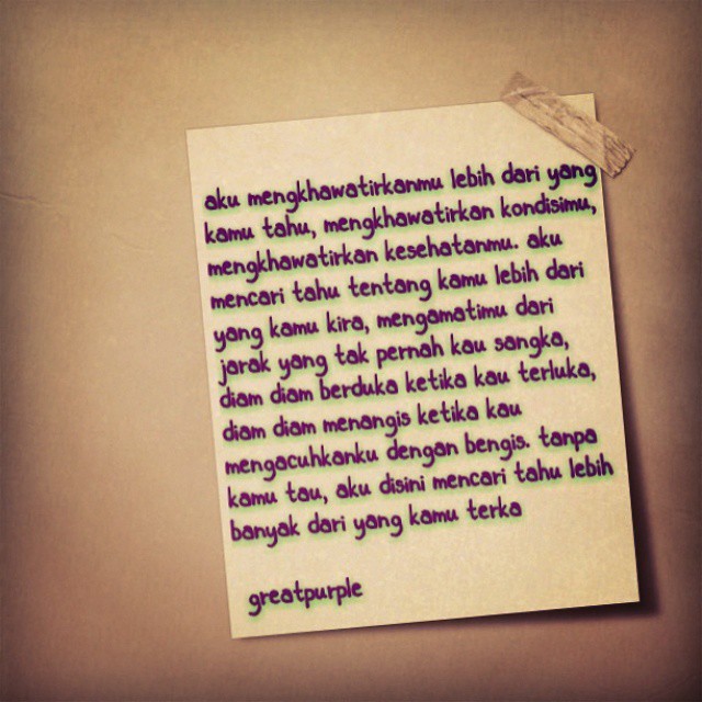 greatpurple - aku mencintaimu lebih dari yang kamu tahu, :')