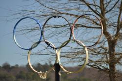 wheretonext14:Old Olympic rings at the rowing