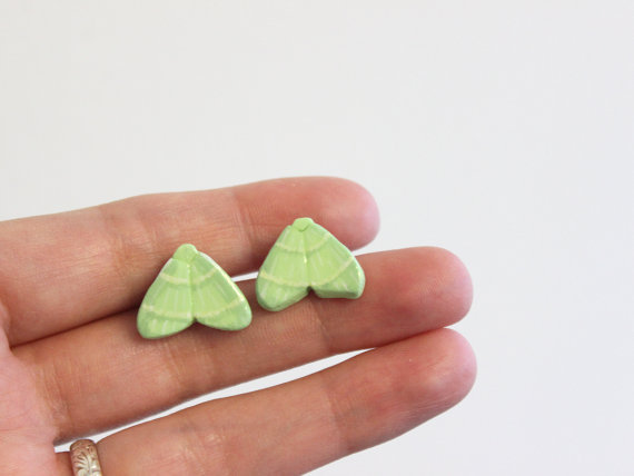 littlealienproducts:  Moth Earrings // $16