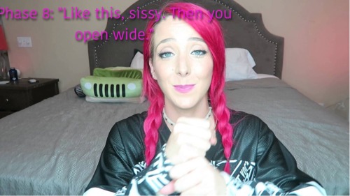 annabrighteyes:Trying my hand at a series of sissy captions