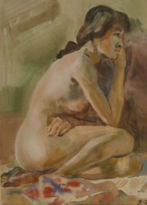 Vladimir Lapovok (Russian, *1933). Nude, 1976.