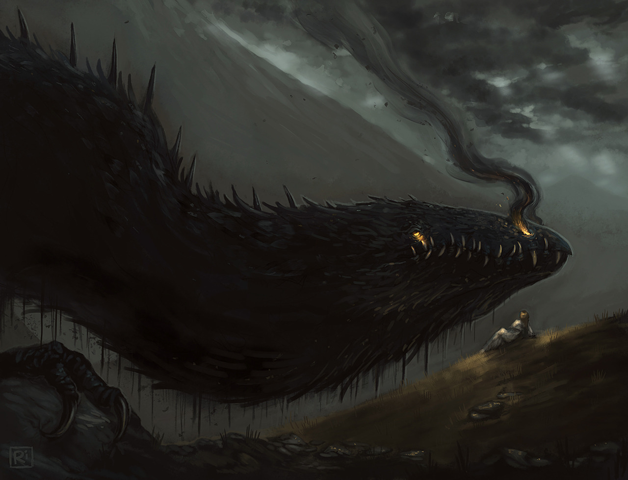 thetygre:  Glaurung and Nienor by rirth 