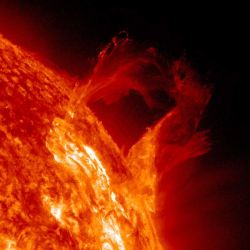 deathmetalbrando:  Solar storm in red 