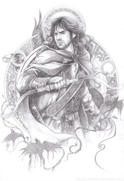 loobeeinthesky:  Piece inspired by the brilliant Raven’s Blade series by Valandhir Drew this months ago and put off posting as I keep hoping to find the time to colour it. Pencils only for now though. 