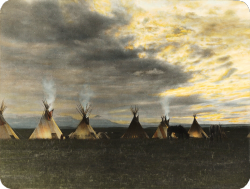 thirtymilesout:  Tribal camp of the Blackfeet  Walter McClintock; c. 1895 - 
