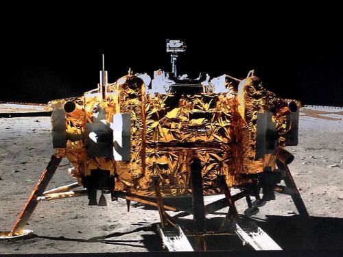 La Chang'e 3 sobre la Luna (CNSA).