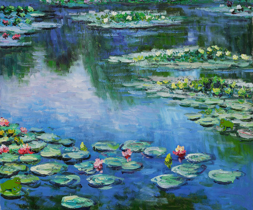 pepe-leaker: otammali:  Water Lilies by Claude Monet  took me a bit…