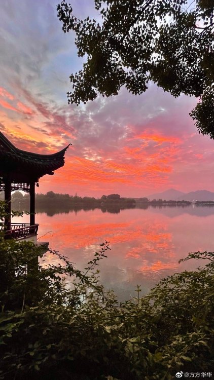 fuckyeahchinesegarden:dawn on xuanwuhu, nanjing, jiangsu province by 方方华华