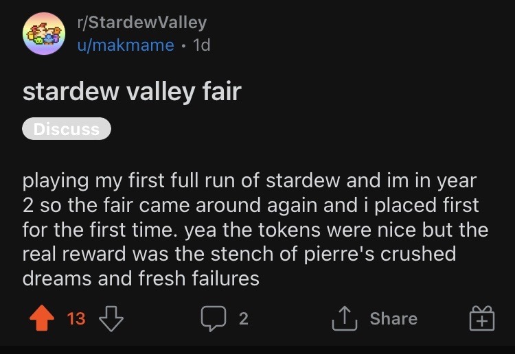 Sex vidtape:the stardew valley subreddit has pictures