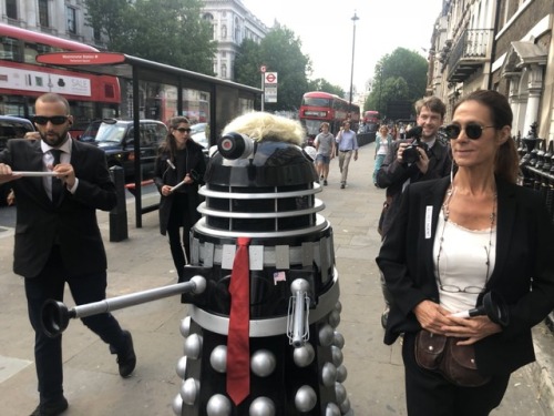 “There is currently a “Dalek Trump” bring paraded down Whitehall accompanied by “Secret Service agen
