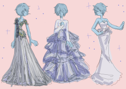 frogopera:  blueberry, banana, and sherbert rocking some high-fashion dresses 