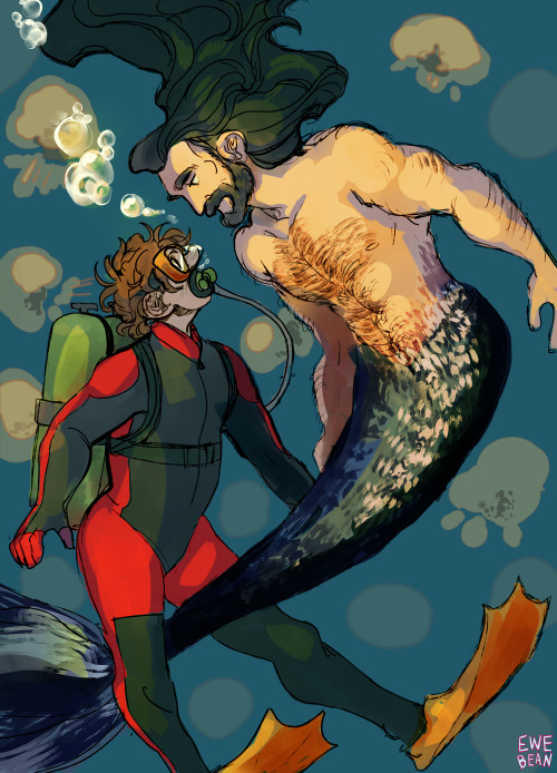 ewebean:Revisitng my Scuba Diver AU from two years ago where Thorin and his company get hired help f