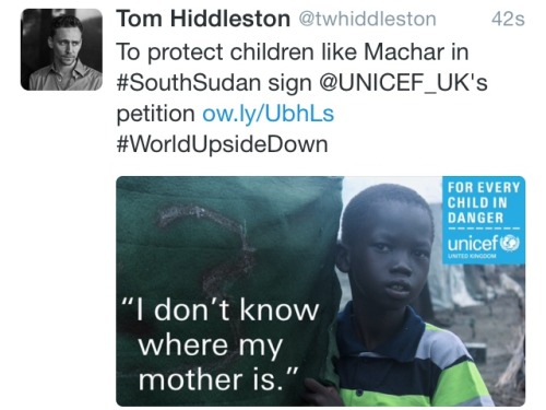 w0uldyoubemine:twhiddleston: To protect children like Machar in #SouthSudan sign @UNICEF_UK’s peti