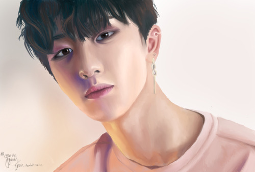 finished this piece of the8/minghao from seventeen!! i love this photo of him and it was really fun 