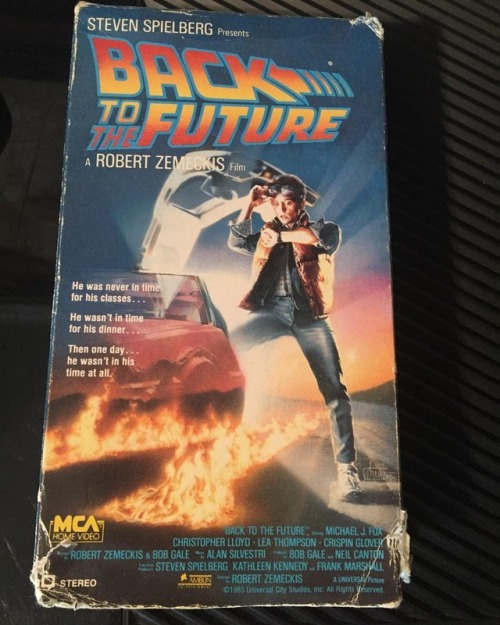 I’m watching my childhood copy of #BacktotheFuture on #VHS that...