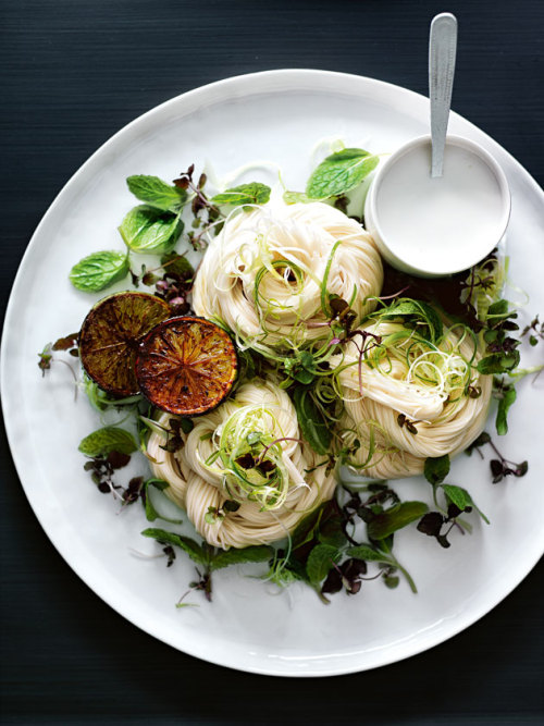 coconut noodle salad with caramelized limes