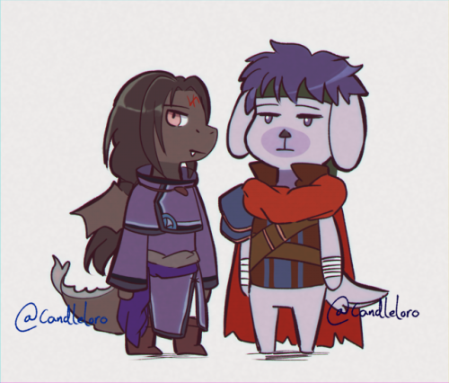  ike and soren as animal crossing characters for this week’s fe compendium au challenge!! this was s