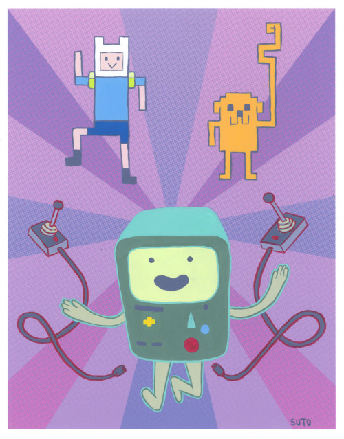 theesecretvoice: Double surprise: “oh hey that Adventure Time/Regular Show art show I’m 