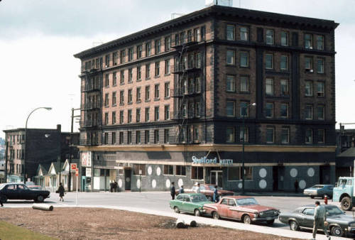 Stratford Hotel, 1972296 Keefer, at Gore Avenue, now called Fan Tower.Source: City of Vancouver Arch