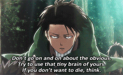 princessaryastark:  ↳ Best of Levi Lines [1/?] 