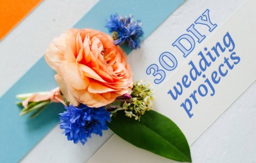  Check out these 30 DIY Projects for your wedding gathered by Personal Creations.http://www.person