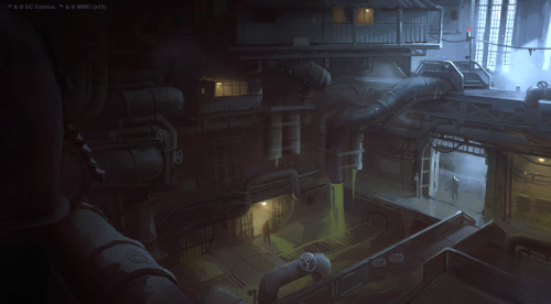 what calader&rsquo;s been up to all this time, arkham origins concept art the chemical plant