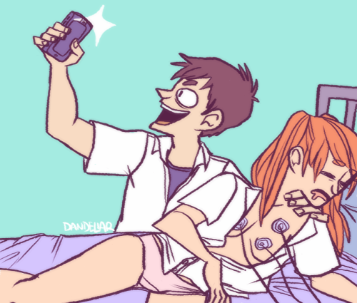 nogoodturkey:  just hangin with my girl asuka in the hospital haha im so fucked up 