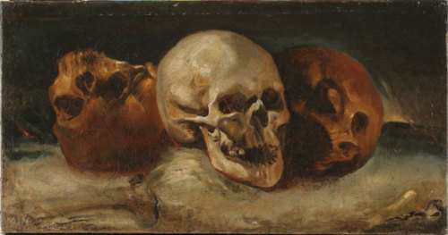 artist-gericault: The three skulls, 1814, Theodore Gericault