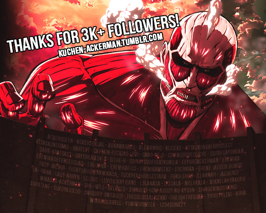 kuchen-ackerman:  First of all, thank you so much for following me and for reblogging