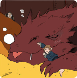 Brucebannerfangirl: Bilbo And Smaug (As A Dragon) Snuggling Second Winner Of My Request
