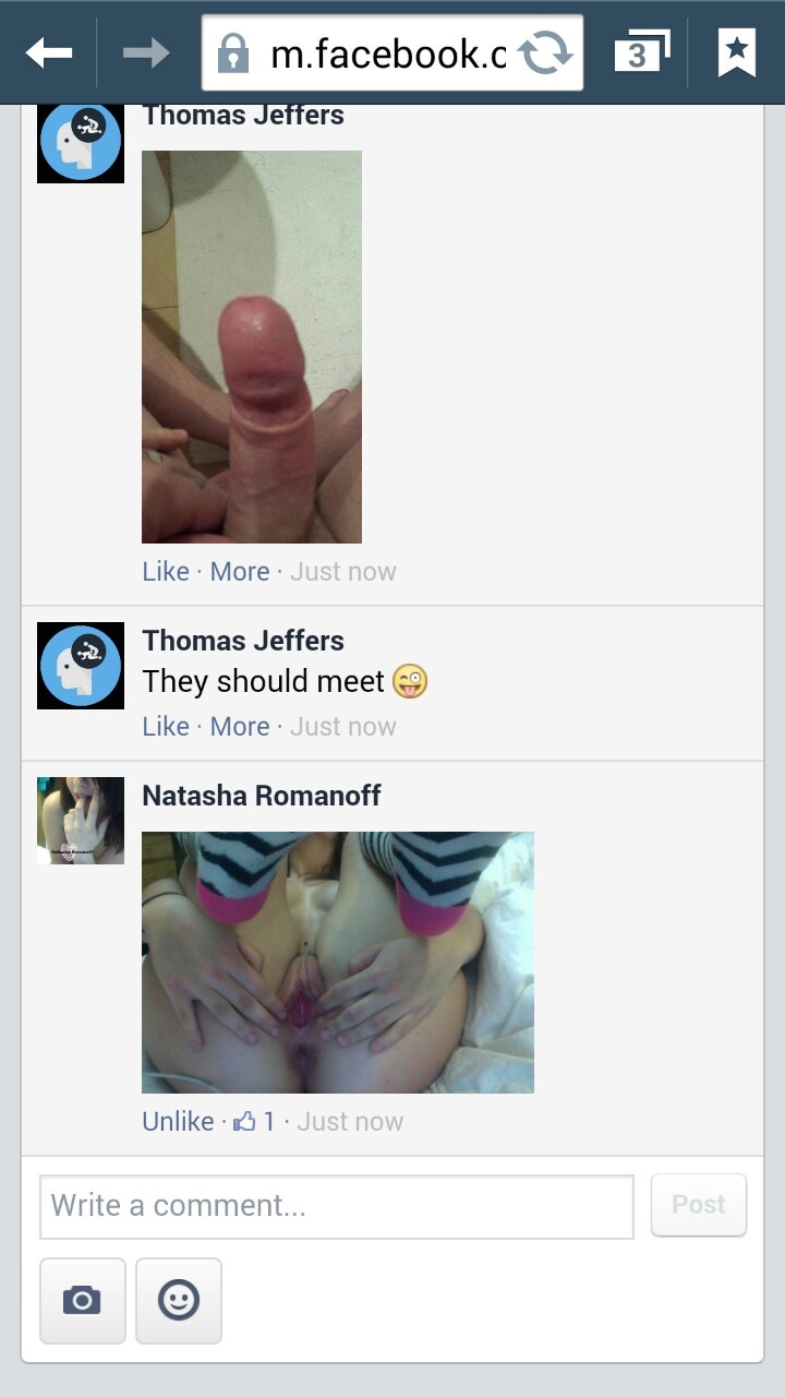 stolenpicsonly:  Facebook slut Natasha Romanoff posting slutty naked pics
