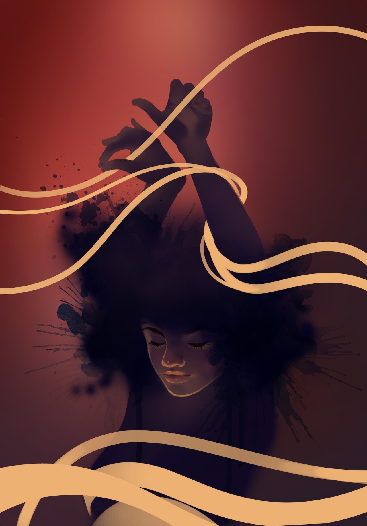 kelogsloops:Process for “Liberation”StagesI start off with a outline sketch to