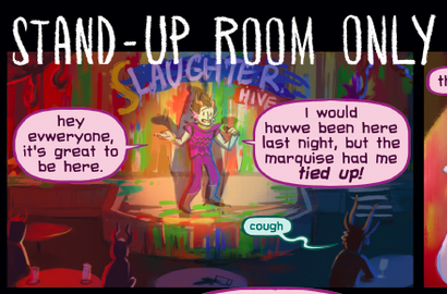 pxscomics:Stand-up Room Only - written by poinko and drawn by paperseverywhere!