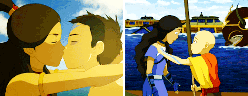 leiko-tomago:  every kiss in Avatar: The Last Airbender (in no particular order)