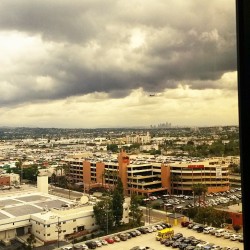 Downtown Los Angeles view from our suite.