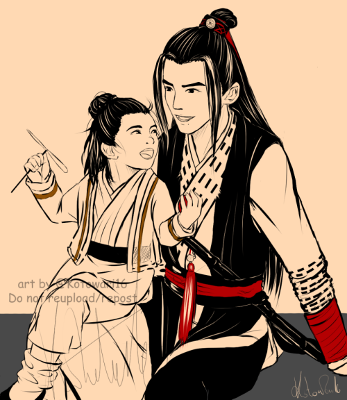Yiling dadKo-Fi commission for @mdzs-rabbithole of Wei Wuxian and the baby A-YuanThank you so much! 