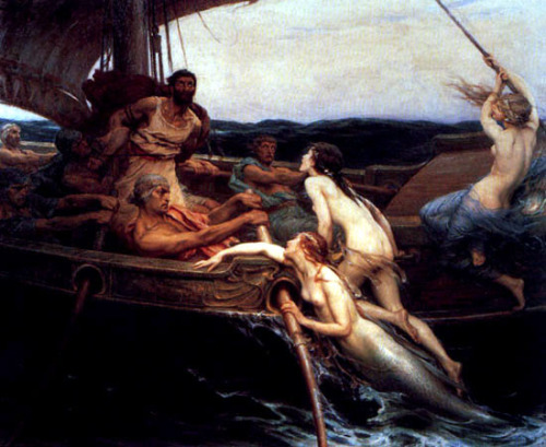 Ulysses and the Sirens by Herbert Draper (click to enlarge)