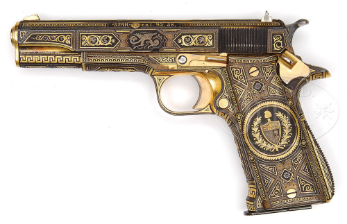 peashooter85: Star Super Model-A pistol formerly owned by famous singer Frank Sinatra, Likely gifted