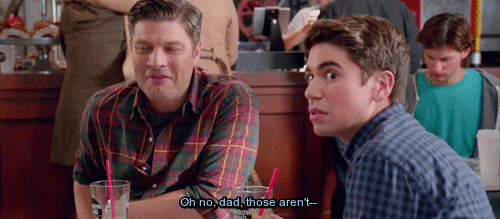 knnyoneal:  Kenny O’Neal and his dad in the gay bar: Rainbow Grind Coffee Bar