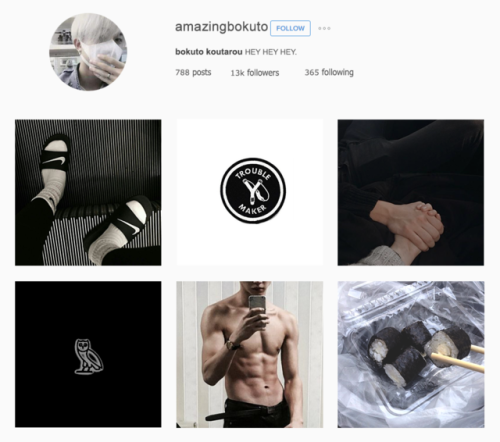 haikyuu!! aesthetic instagram profile (10/??)bokuto koutarou