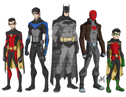 XXX paneloids:  bat family young justice style.by ~robert023 photo