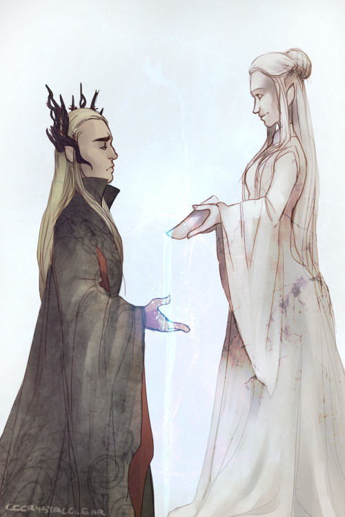 cccrystalclear:Always imagined Thranduils wife died and he made sure a statue was made of her, to ho