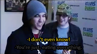 jessies-spooky-suitehearts:  Patrick and Pete’s Baby Food Testing  “What do you got?” 
