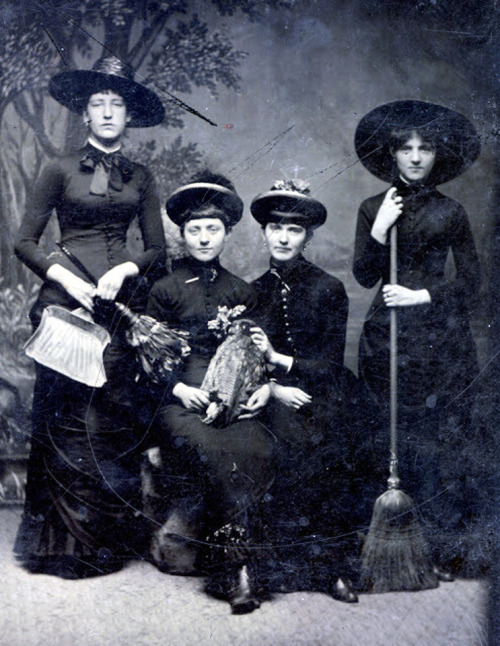 Porn photo Tintype Witches, 1875.