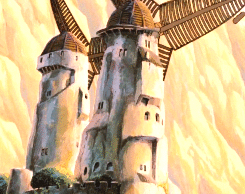 whisper-s-of-the-heart:  The Valley of the Wind/Village Scenery - Nausicaa of the