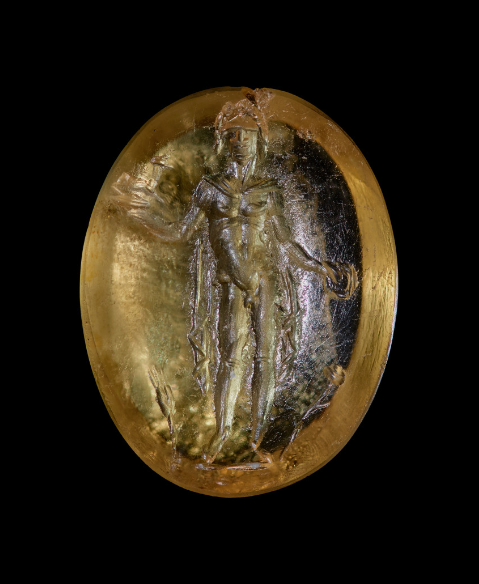 pipouch:~ Engraved Gem.Culture: RomanDate: A.D. 1st centuryMedium: Citrine(Getty Museum, LA, CA) 