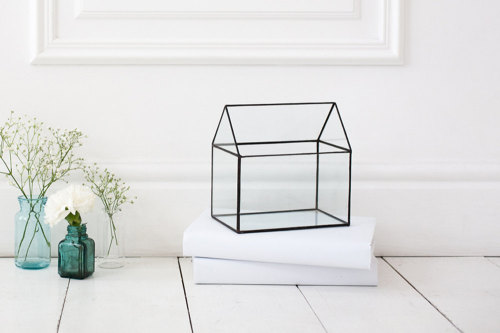 culturenlifestyle:Geometric Glass Terrariums by Julia Silber Ukrainian artist Juila SIlber is the founder, designer and worker of the cozy, design studio Serious Aloe. Inspired by glass, minimalism and geometry, Silber’s handmade pieces are meant to